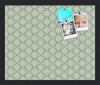 PinPix 18x15 inch Cork Bulletin Board. This Decorative Framed Pin Board Comes with Diamond Pattern in Green Design and Satin Black. Ideal for Home, Office Decor or School (PinPix-586) by PinPixBulletinBoards