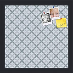PinPix 13x13 inch Cork Bulletin Board. This Decorative Framed Pin Board Comes with Diamond Pattern in Shades of Blue Design and Satin Black. Ideal for Home, Office Decor or School (PinPix-222) by PinPixBulletinBoards