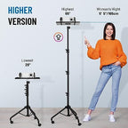 CAHAYA Projector Stand Adjustable Laptop Tripod Stand Portable with Casters - Image 2