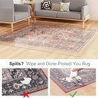 Crystal Clear Floor Mat 3×5ft, Upgraded Easy Flat Waterproof Vinyl Rug Cover, Large Stain-Resistant Plastic Area Rug Floor Protector for Kitchen, Dining Room, High-Traffic Areas - Image 3