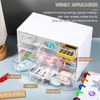 Amyhill 6 Pcs Mini Drawer Organizer Small Organizer with 9 Drawers Plastic Desktop Craft Storage Box for Office Home Room Jewelry Cosmetics Collection(White) - Image 5