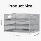 Paper Tray Organizer for Desk Organizers and Accessories 2P Silver - Image 5