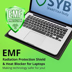 Shield Your Body - Laptop Lap Pad with SaferBody™, Anti Radiation Shield & Heat Shield Pad, EMF Blocker Laptop Pad for Up to 14in.Wide Device (13.8 x 10.7 inches), Jet Black PU Leather Color - Image 2