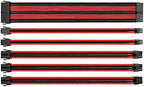 Thermaltake TtMod Sleeve Extension Power Supply Cable Kit ATX/EPS/8-pin PCI-E/6-pin PCI-E with Combs, Red/Black AC-033-CN1NAN-A1 by Thermaltake