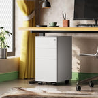 DEVAISE 3 Drawer Slim File Cabinet with Lock, Fully Assembled by DEVAISE