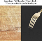 Warmstar Leather Table Cover 24 x48 Inch, 1.8MM Thick PVC Table Protector - Image 4