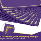Fainne 120 Pack Certificate Holders Bulk, Diploma Covers, Purple - Image 3