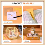 3D Calendar 2027,3D Time Piece Calendars 2027,3D Art Calendar Memo Pad 2027,Tear-Off Paper Sculpture,3D Paper Art Notepad,Cute Owl Desktop Decoration,New Year,Christmas Gift (Owl) - Image 3