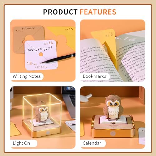 3D Calendar 2027,3D Time Piece Calendars 2027,3D Art Calendar Memo Pad 2027,Tear-Off Paper Sculpture,3D Paper Art Notepad,Cute Owl Desktop Decoration,New Year,Christmas Gift (Owl) - Image 3