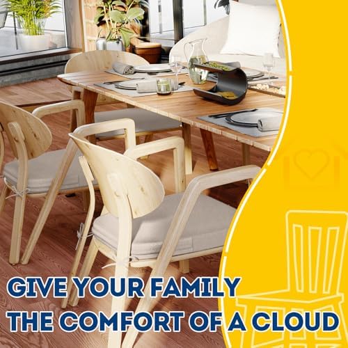 AAAAAcessories Chair Cushions for Dining Chairs, 17 x 16 x 2 in, Set of 6 - Image 6
