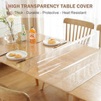 LovePads Clear Table Cover Protector 48 x 84 Inch, 2mm Thick Plastic Mat - Image 2