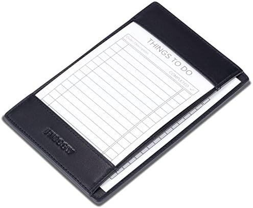 HISCOW Leather 3x5 Index Card Holder, Pocket Note Jotter, Black - Image 4