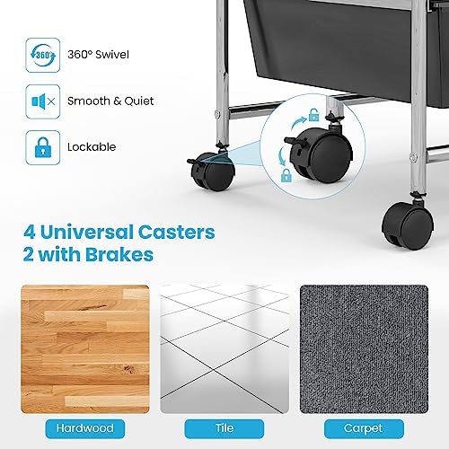 Giantex 15 Drawers Rolling Cart, Classroom Organizers, Storage Cart with Wheels, for Teacher Office Home School Supplies Tool Craft Art Paper - Image 6