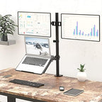 WALI Dual Monitor and Laptop Stand for 17" Notebook and 27" Screens - Image 2