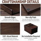 5-Tier Solid Wood Desk File Organizer, Paper Letter Tray Home and Office - Image 6