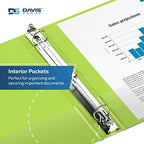 Premium Economy 3-Ring Binder, Spine Label, 3" Round Rings, Lime Green, 6Pk - Image 5