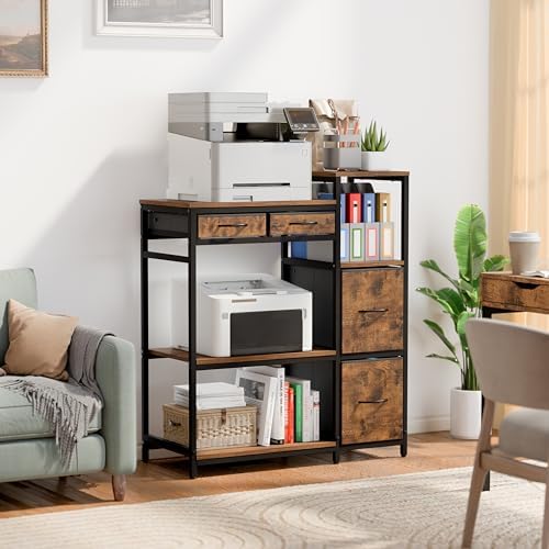 JUSTOGO Printer Stand with 4 Drawer, Extra Large File Cabinet - Image 7