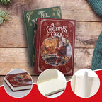 3 Pcs Christmas Decorative Books Holiday Vintage Paper Notebook - Image 4