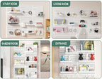 12 * 12in Pegboard Set, DIY Pegboard Combo Kit, Wall-Mounted Storage Organizer, Includes 4 pegboards and 18 Accessories, Suitable for Office, Gaming Room, Kitchen, and Decorative Display (White) - Image 4