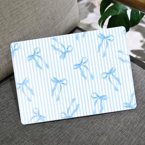 MEEgoodo for M5/M4/M3/M2 MacBook Air 15 inch Case 2026 2025 2024 2023, Case Fit Model (A3448/A3241/A3114/A2941) for MacBook Air 15.3 inch, Blue Stripes&Bows - Image 5