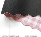Pink Gingham Scalloped Desk Mat Set, Mouse Pad with Gel Wrist Rest,Ergonomic Keyboard Wrist Support for Women Non-Slip Desk Pad Home Office Decor - Image 4