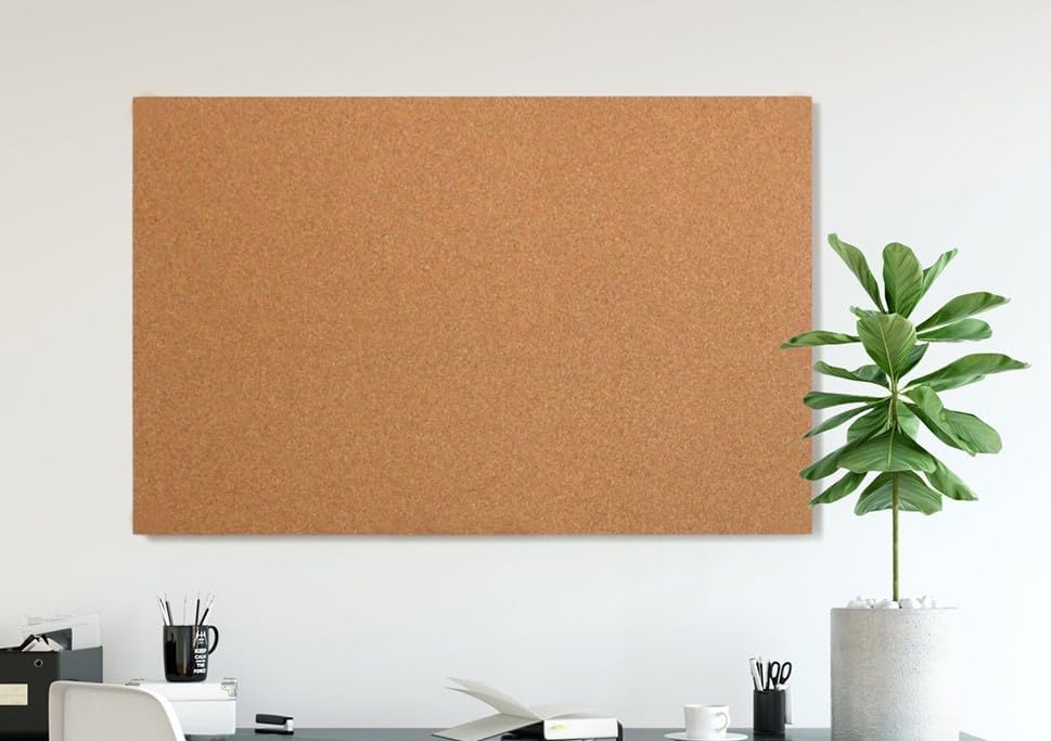 Manton Cork 24" x 36" x 3/4" Thick Cork Sheet, 100% Natural and Sustainable Cork Bulletin Boards. Perfect for Home, School, and Office by MantonCork