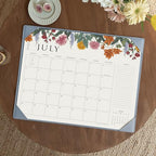 Desk Calendar 2026 with Desktop Mat, Cabbrix Large Desk Pad Calendar 22 x 17 Inch Runs From July 2026 to December 2027, Classic Floral Design Calendar 2026 for Home School and Office (Blue) - Image 4