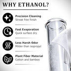 Victory Glassworks™ Ethanol Wipes, 75% Ethanol, 60mm x 60mm Cotton Cleaning Cloths, 100 Pack (400) - Image 3