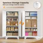 Yizosh Metal Storage Cabinet with 2 Doors and 4 Adjustable Shelves - Image 4