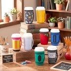 Silifine 8 Pcs Teacher Gifts Iced Coffee Sleeves, Pattern - Image 3