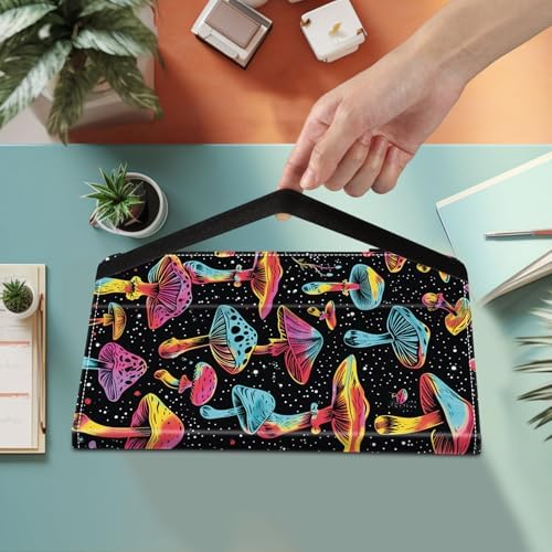 Case for Samsung Galaxy Tab S11 Ultra 14.6 Inch 2025(SM-X930/X936B),Card Slot PU Leather TPU Case Pen Holder Auto Wake Sleep,Aesthetic Mushroom - Image 2