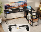 YOSHOOT 63" L Shaped Computer Desk, Gaming Desk by YOSHOOT