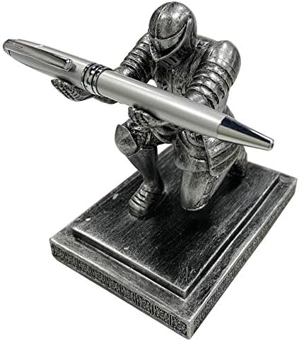 Executive Kneeling Knight Pen Holder with Pen - Unique Office Gifts by Ofiedx