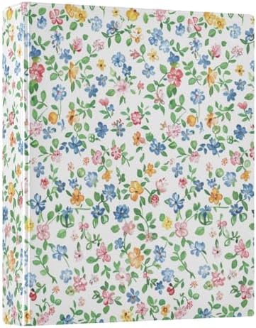 Flowers Boho 3 Ring Binders 1.5 Inch Round Rings Clear View Three Ring Binders Versatile Binder for Work School Office Supply 1 Pack by Unknown