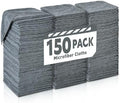 Gray Microfiber Cleaning Cloths Bulk Pack-150 Pack, Microfiber Towels Bulk by TEAWOO