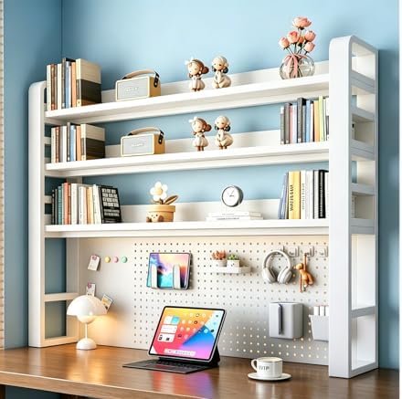 Desk Shelf Organizer with Pegboard & 31-Piece Accessory Kit by Unknown