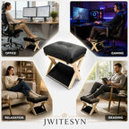 Foot Rest Under Desk, Ergonomic Wooden Desk Foot Rest - Image 7