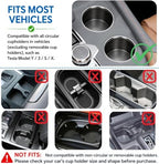 Car Desk for Laptop 360° Rotating Tesla Tray with Cup Holder Phone Stand - Image 3