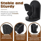 Black Butterfly Bookends, Decorative Butterflies Book Ends for Heavy Books - Image 2