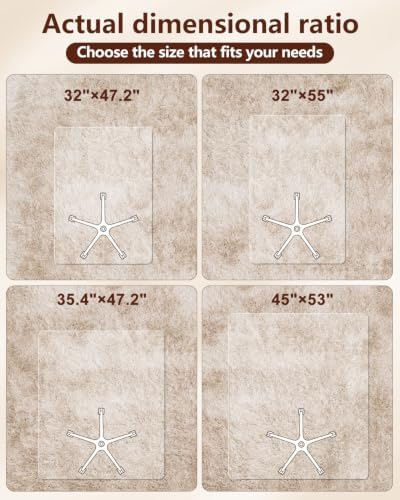 Soimeat Hard Frosted Office Chair Mat for High Pile Carpet & Hardwood Floor - Image 6
