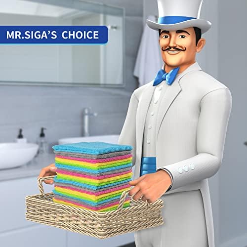 MR.SIGA Microfiber Cleaning Cloth, All-Purpose Cleaning Towels, Pack of 100, Size 11.8 x 11.8 in - Image 2