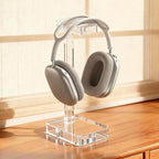 Headphone Stand Headset Holder for Desk, Solid Christal-Clear Acrylic with Stable Base Earphone Hanger for Gaming Room Office Accessories by Unknown