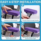 Smiry Memory Foam Office Chair Armrest Pads, Non-Slip Armrest Cushion - Image 6