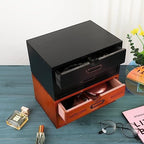 Small Wooden Drawers Wooden Box with Drawer Black - Image 5