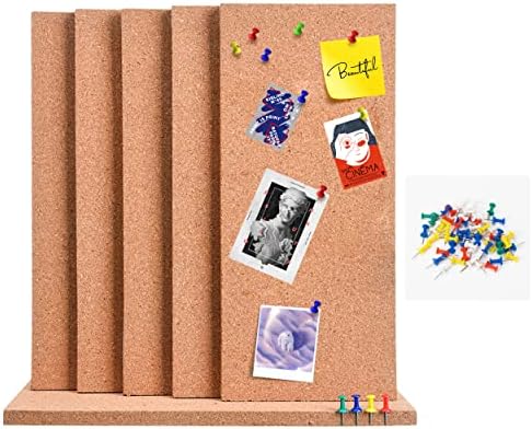 SUNGIFT 17 x 8 Inch Cork Bulletin Board 6 Pack, 1/2" Thick for Office/Home - Image 2