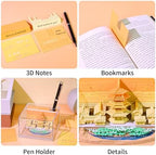 3D Memo Pad, 3D Calendar 2027, Time Piece Calendar, Tear-Off Calendars 2027, 3D Paper Carving Art Memo Pad, Art Carving Sticky Notes for Office Home Gifts Ornaments (Crescent Lake) - Image 4