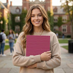 DONGKE Case for MacBook Air 13 Inch (2021-2018 Models A2337 M1/A2179/A1932), Red & Pink Stripes Hard Shell Case with Keyboard Protector, Compatible with Retina Display and Touch ID - Image 4