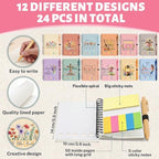 Sprial Notebooks with Pens Bulk, 48 Pack, 5.5 x 4.7 Inch, Rustic - Image 4