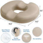 CloudBliss Donut Pillow Stadium Seat Cushion for Tailbone Pain Relief and Hemorrhoids, Memory Foam Seat Chair Cushion, Portable Seat Cushions for Bleachers, Car, Home & Office - Image 2