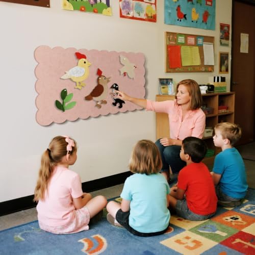 Scalloped Bulletin Board 35x17.5 inches, Decorative Felt Pin Board for Wall - Image 7